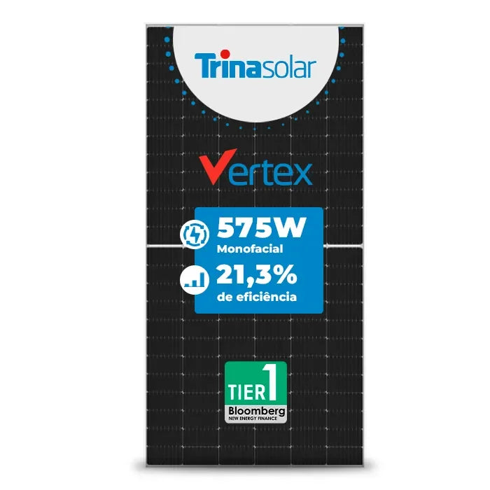 Painel Solar Trina - TSM-DE19R-575W 30MM VERTEX TIER 1 575W MONOCRISTALINO